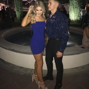 Short royal blue dress